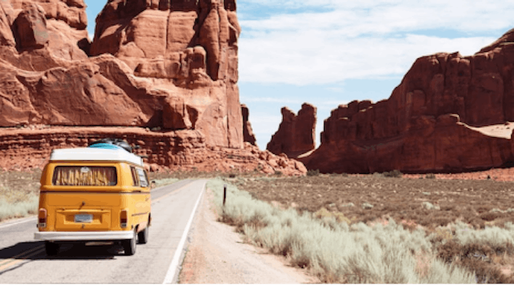 a van on tour