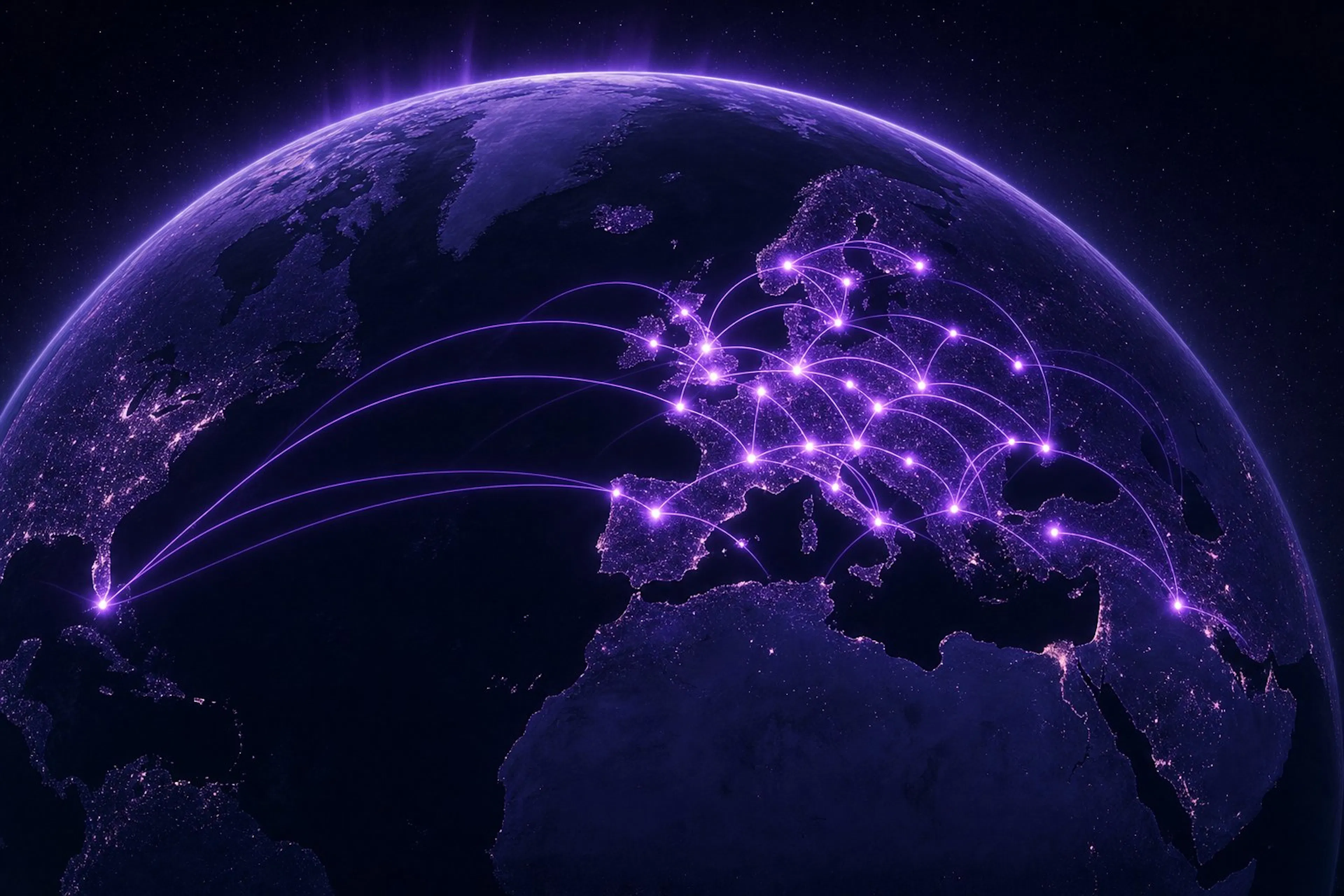 Animierte Weltkugel zeigt die globale yoummday-Talent-Community mit 27,000+ Talents weltweit