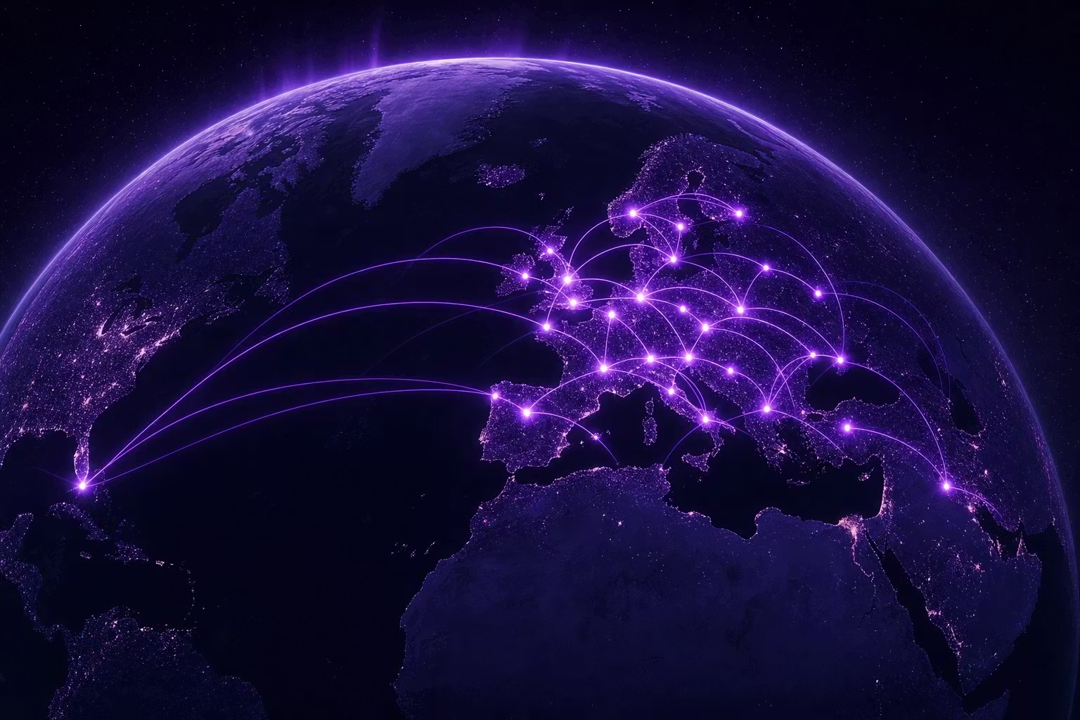 Animierte Weltkugel zeigt die globale yoummday-Talent-Community mit 27,000+ Talents weltweit